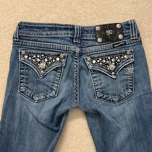 low rise miss me boot cut jean